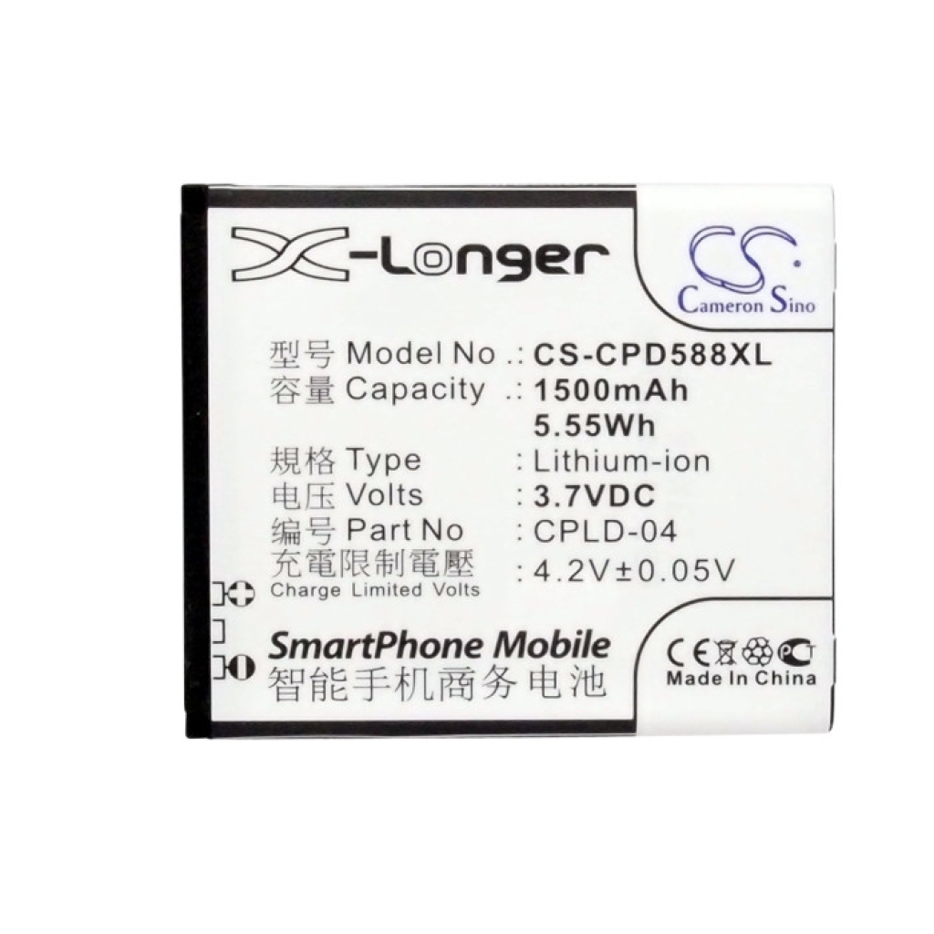 Batterier till mobiltelefoner Coolpad CS-CPD588XL