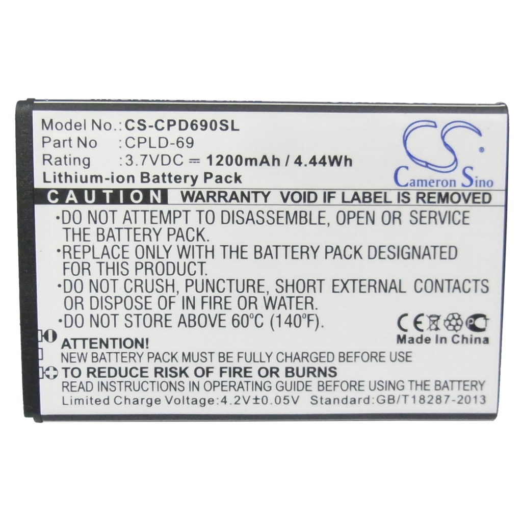 Batterier till mobiltelefoner Coolpad CS-CPD690SL