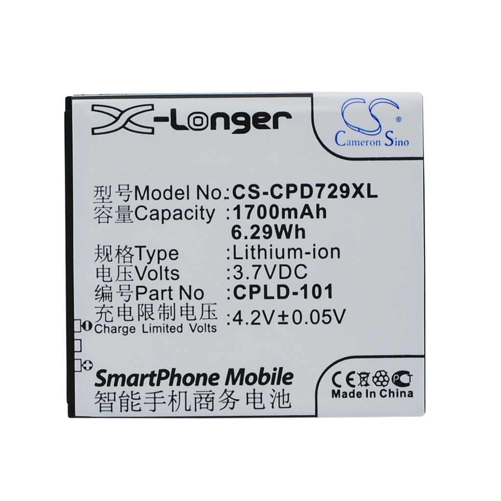 Batterier till mobiltelefoner Coolpad CS-CPD729XL