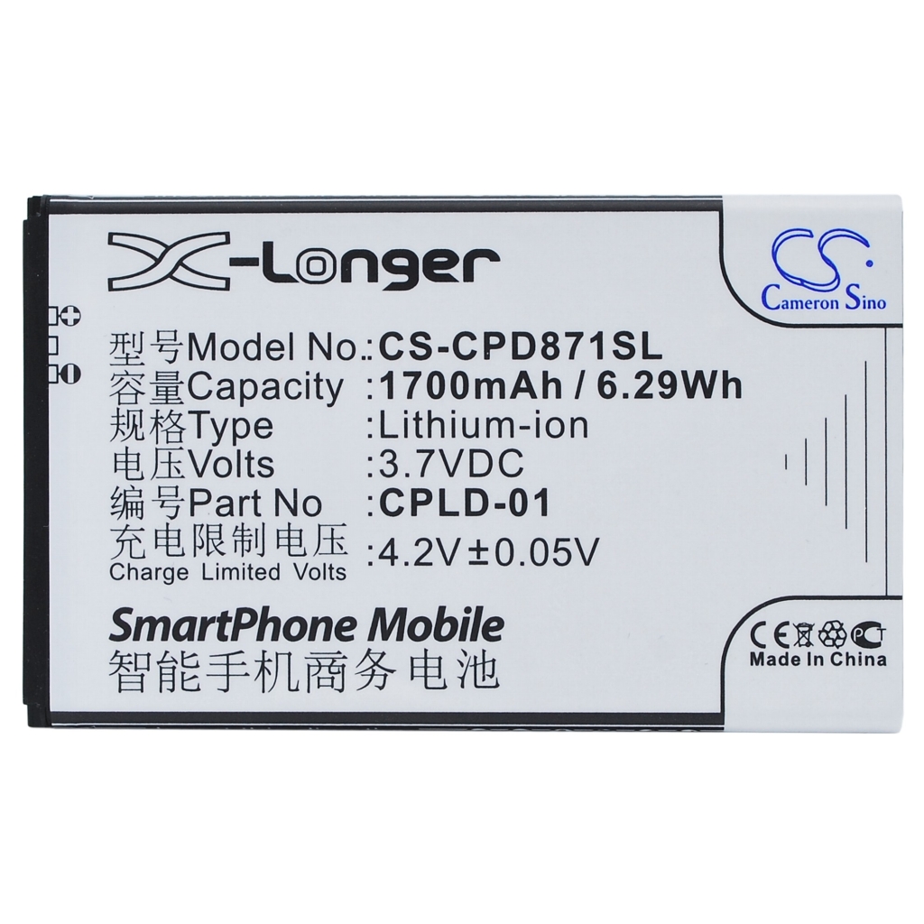 Batterier till mobiltelefoner Coolpad CS-CPD871SL