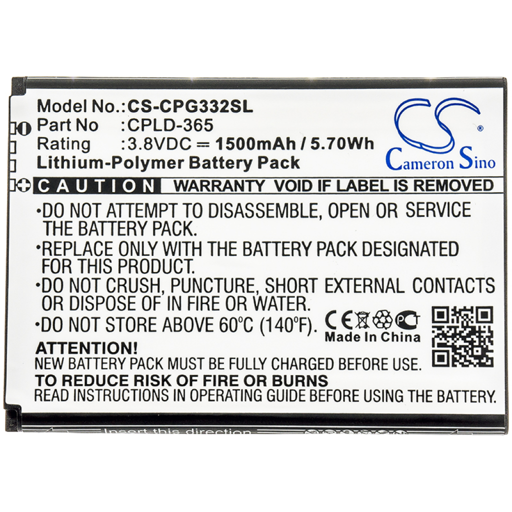 Batterier Ersätter CPLD-365