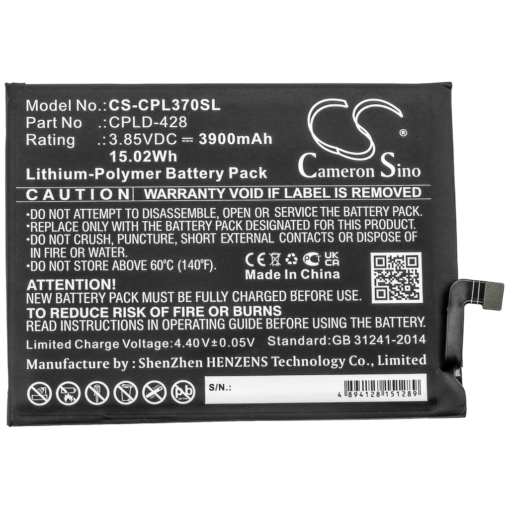 Batterier Ersätter CP3705AS