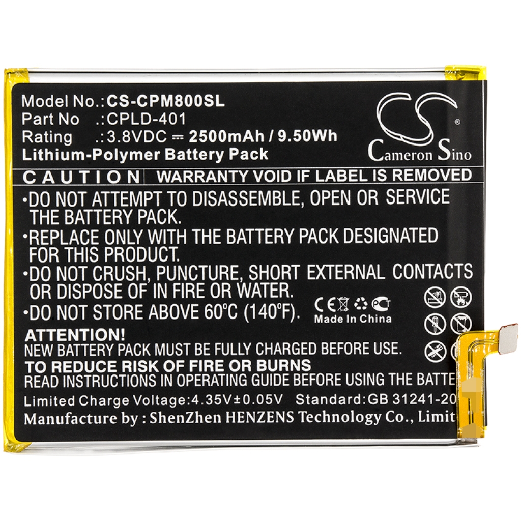 Batterier till mobiltelefoner Coolpad CS-CPM800SL