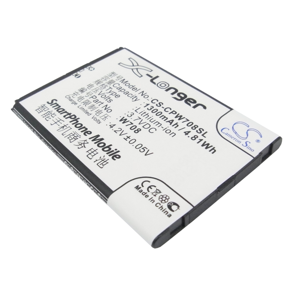 Compatible battery replacement for Coolpad W708