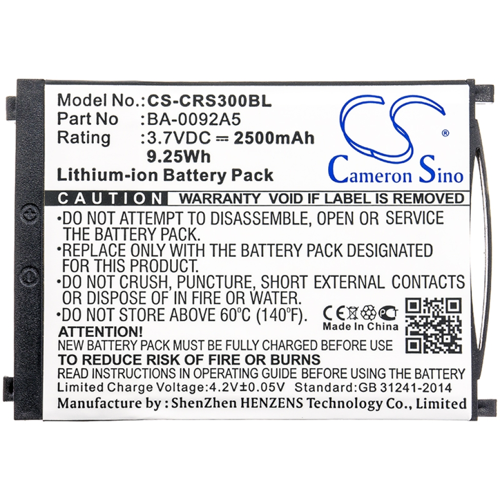 Batterier för skanner Cipherlab CS-CRS300BL
