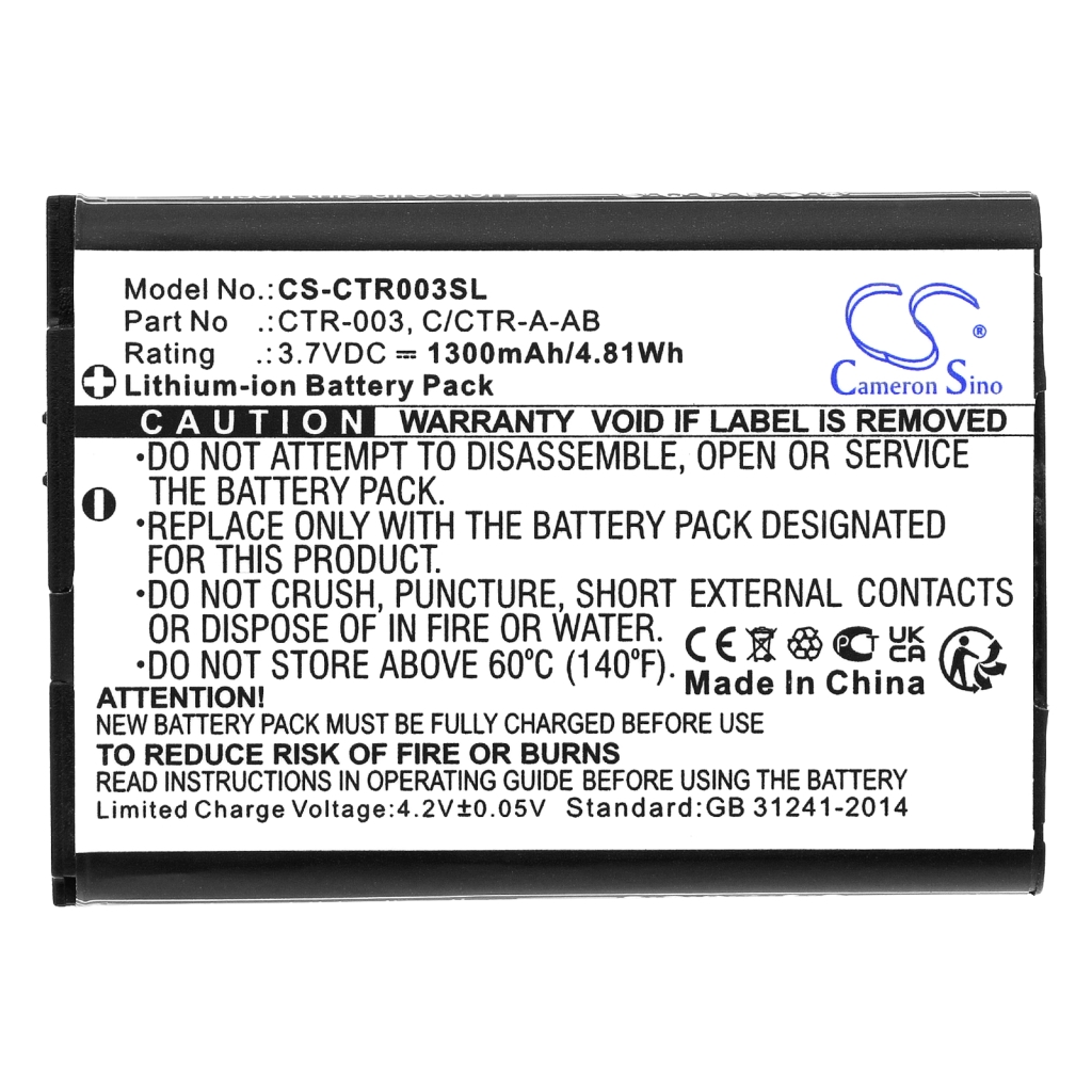 Batterier till spelkonsoler Nintendo CS-CTR003SL