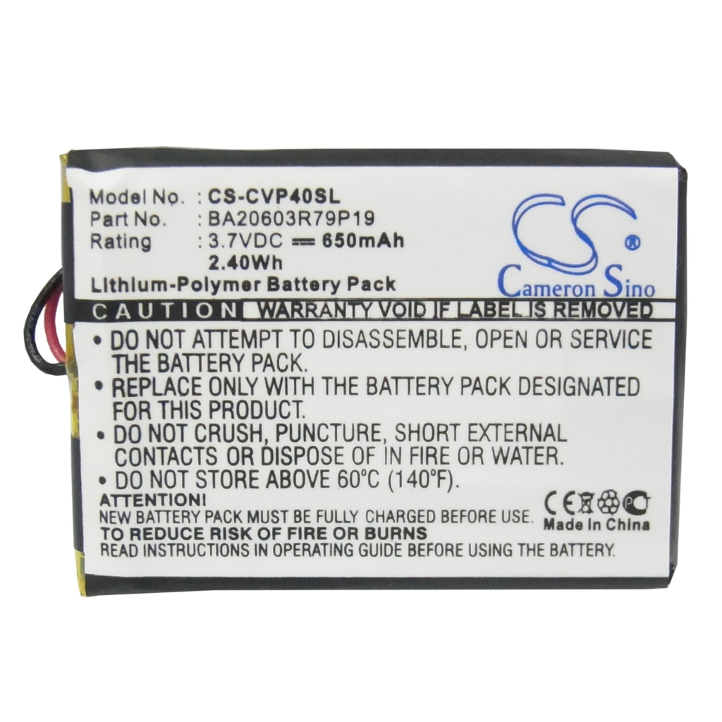 Batterier Batterier till MP3-spelare CS-CVP40SL