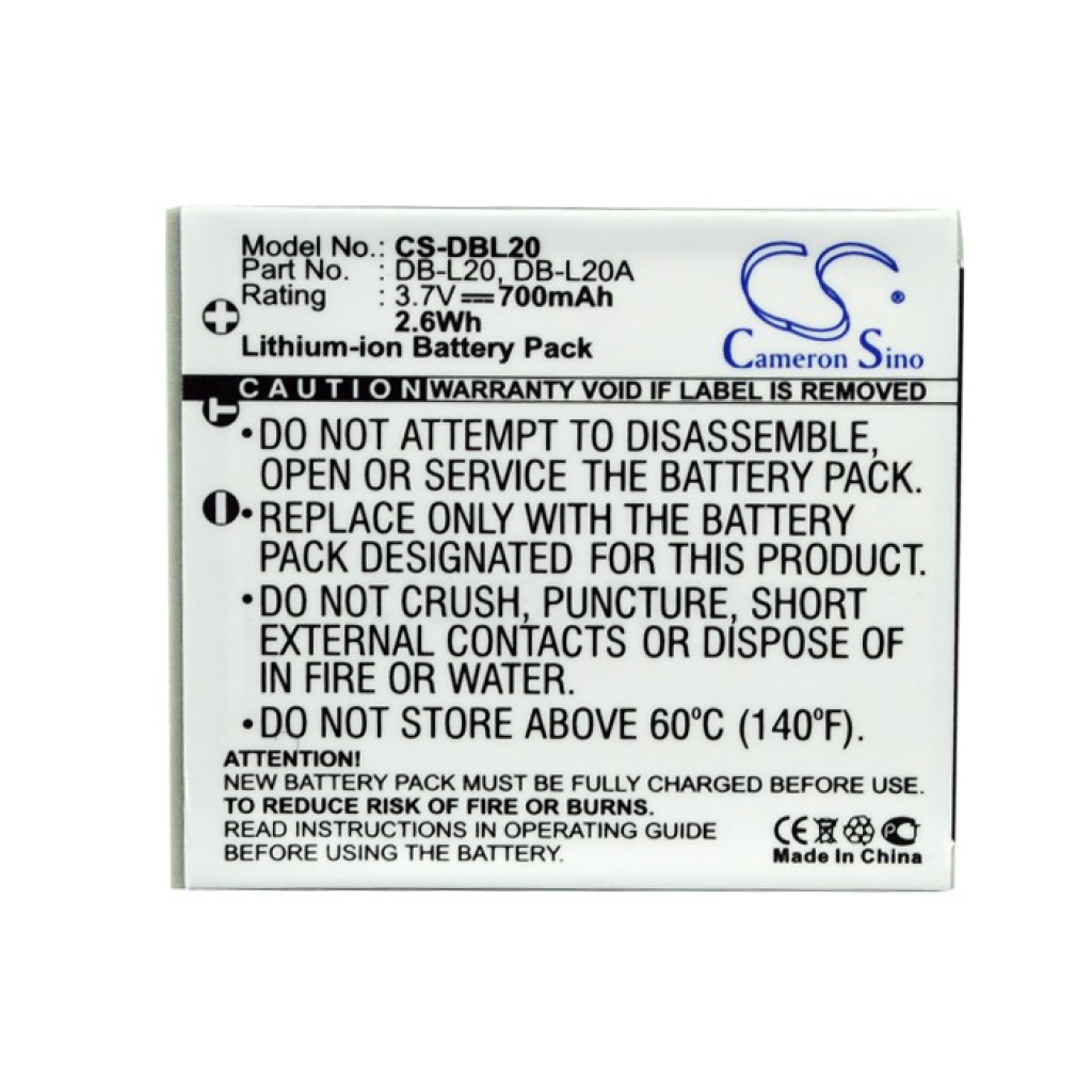 Camera Battery Sanyo Xacti VPC-CG6