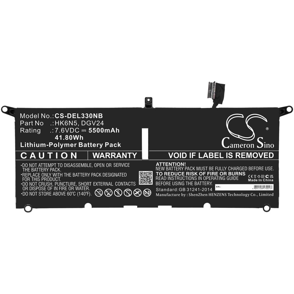 Batterier Ersätter Inspiron 13-5390-D1605L