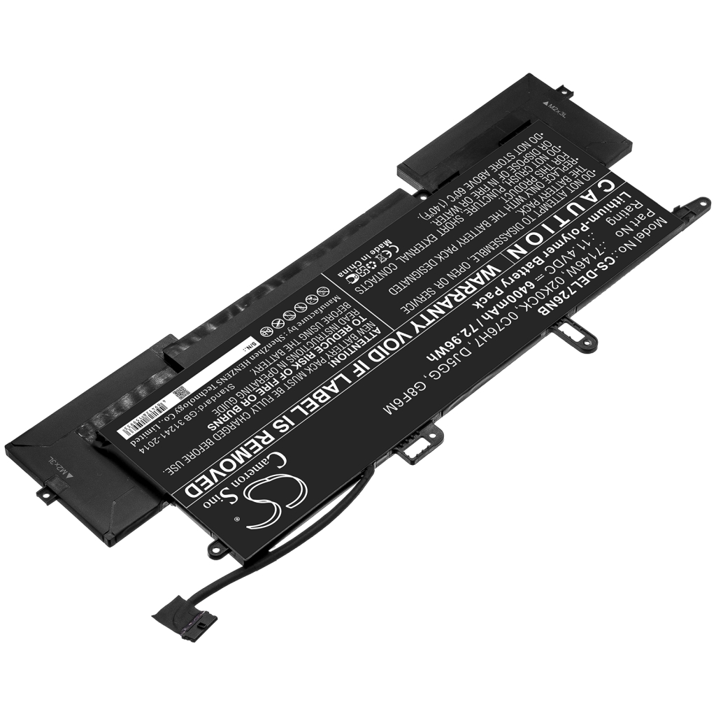 Batterier Ersätter Latitude 7400 2-in-1 (N020L7400C-D1706CN)