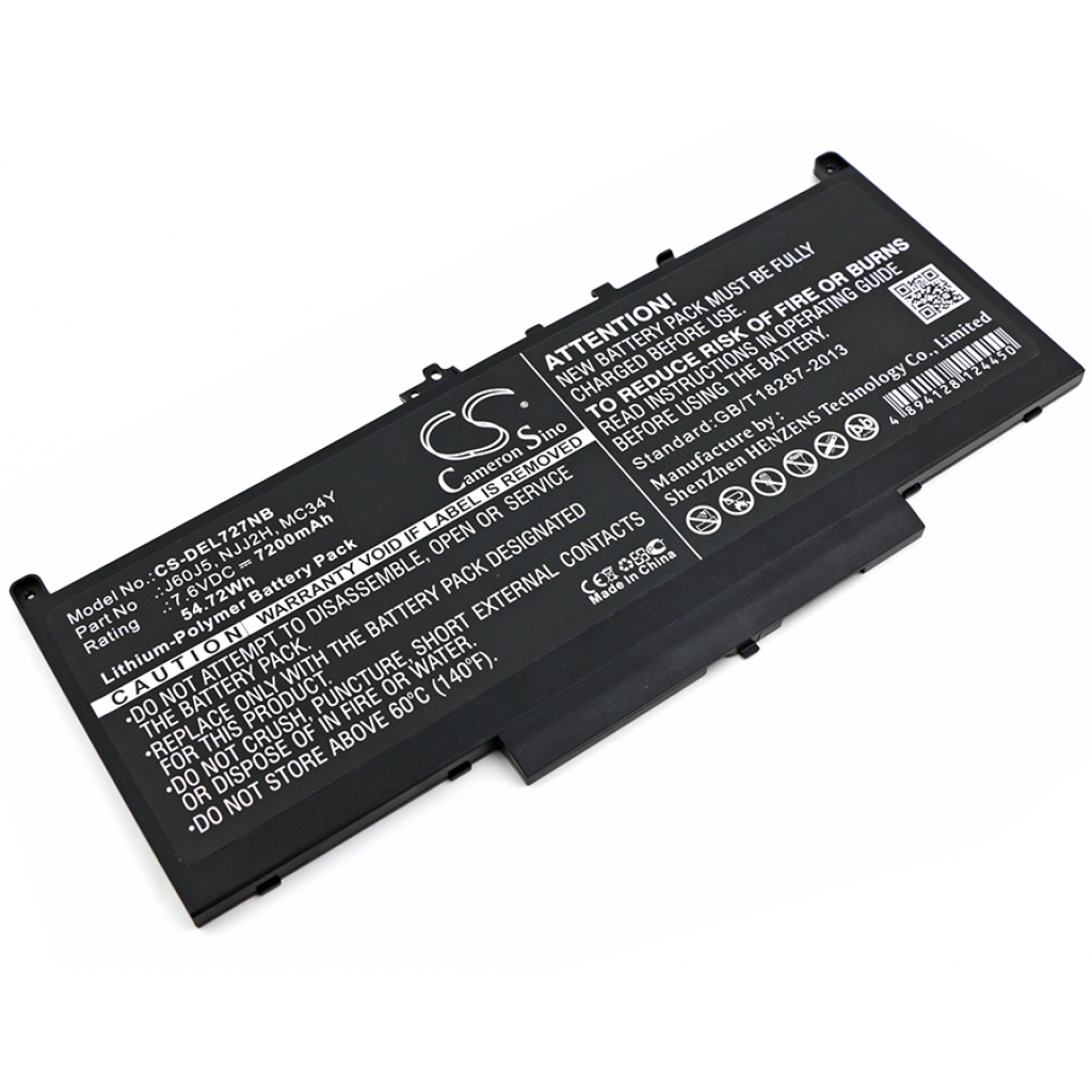Batterier Ersätter Latitude E7270 N016L72701540CN