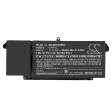 Kompatibel batteribyte för DELL 1PP63,4M1JN,727CG,9JM71,HDGJ8...