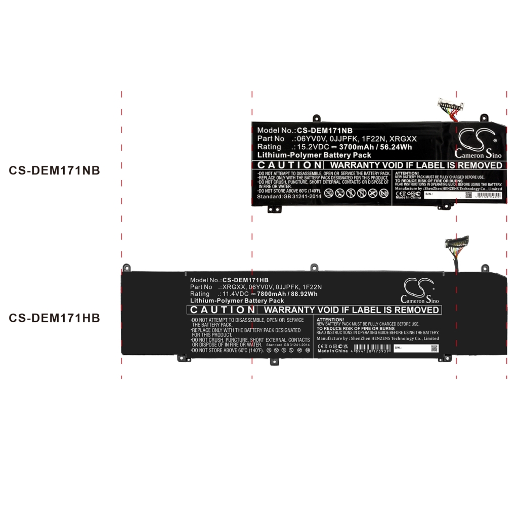 Notebook battery DELL G7 17 7790