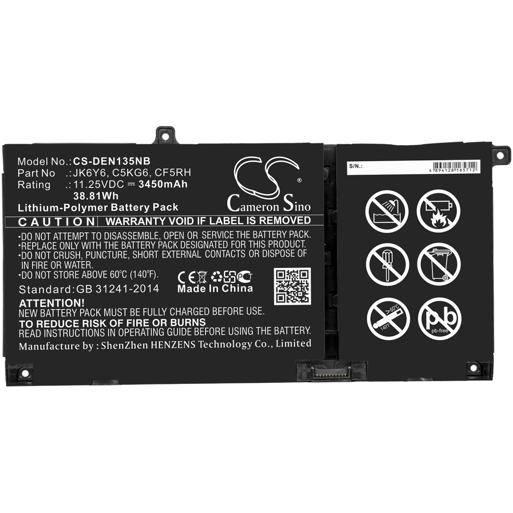 Batterier Ersätter VOSTRO 14 5402-R1625D