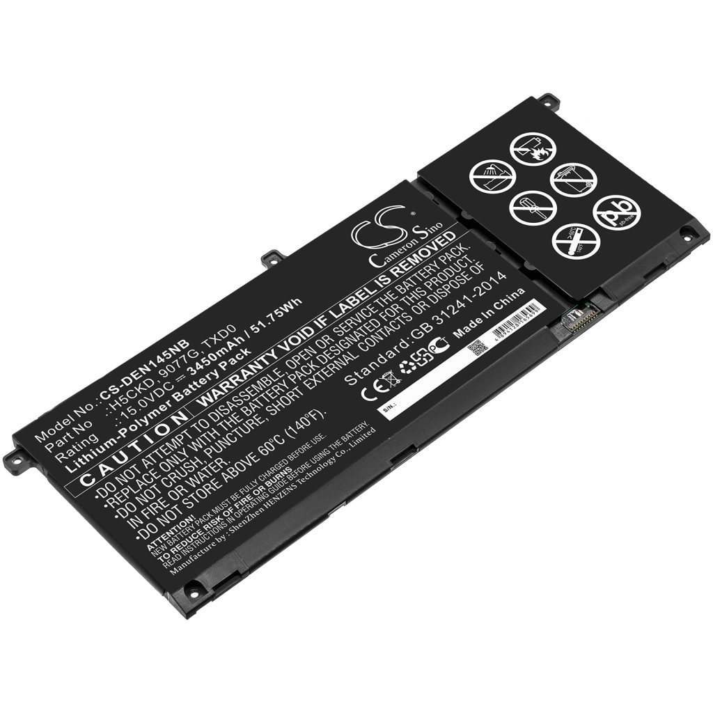 Batterier Ersätter Inspiron 15 7506 2-in-1 P97F