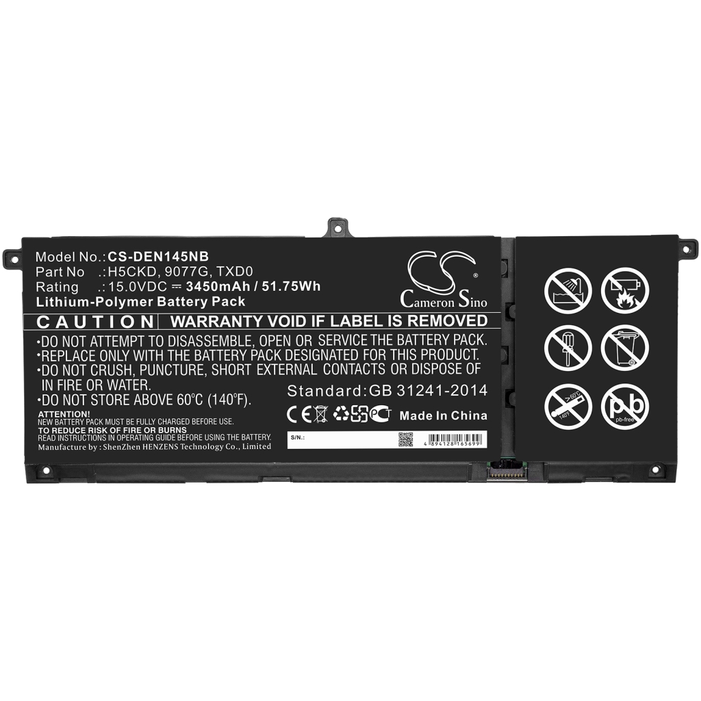 Batterier Ersätter Inspiron 15 5501