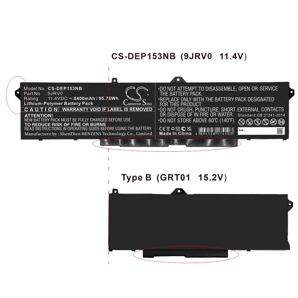 Batterier Ersätter 53XP7