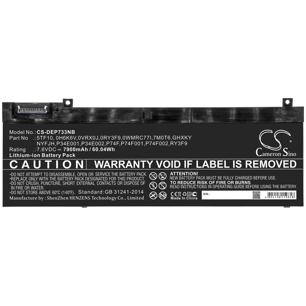 Notebook battery DELL Precision 7540