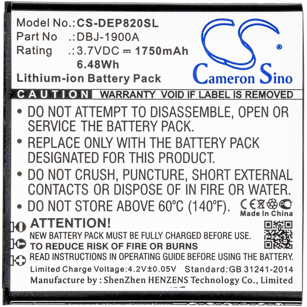 Batterier till mobiltelefoner Doro CS-DEP820SL