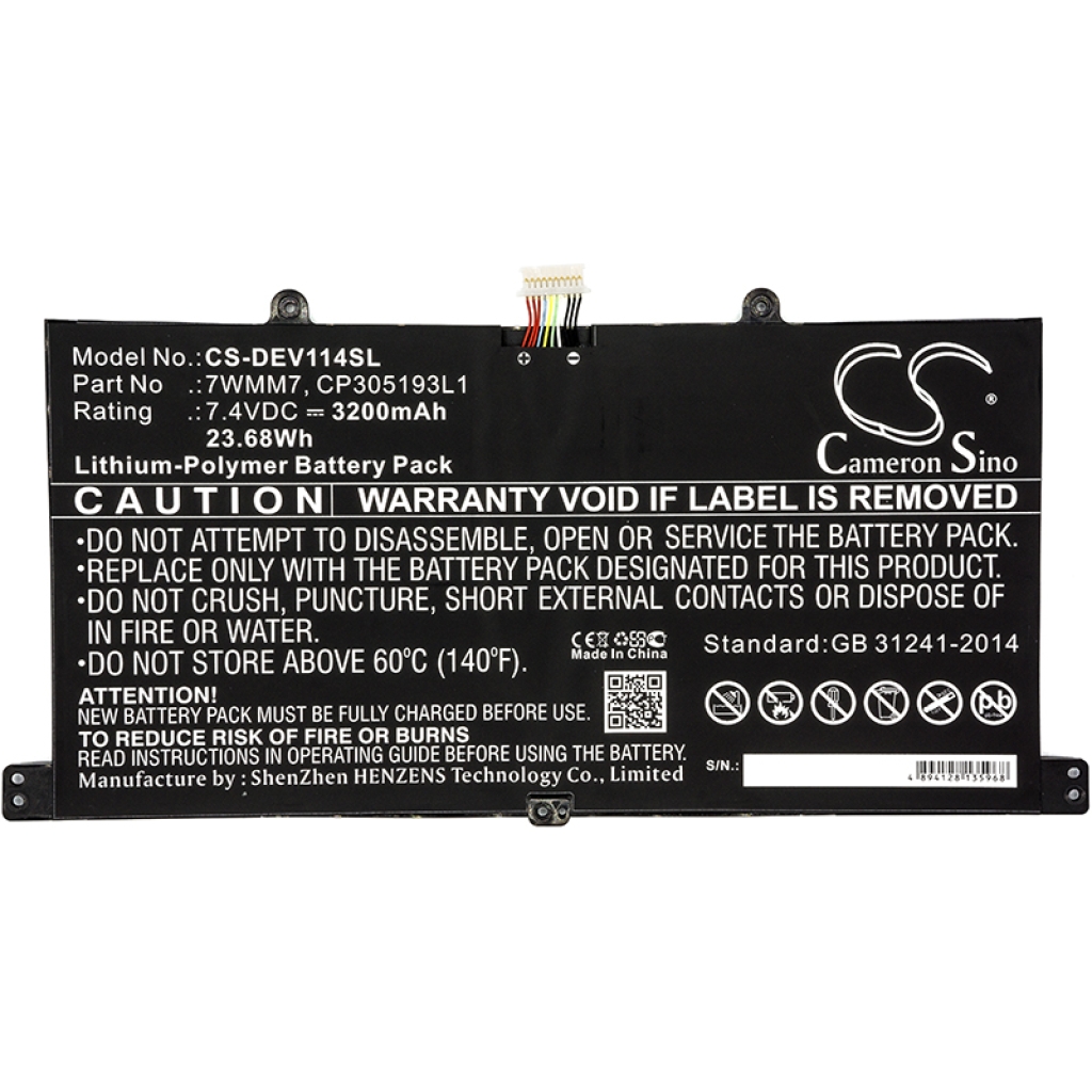 Batterier för surfplattor DELL CS-DEV114SL
