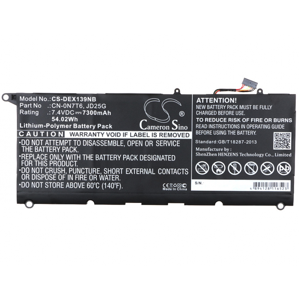 Batterier Ersätter XPS 13D-9343-3708
