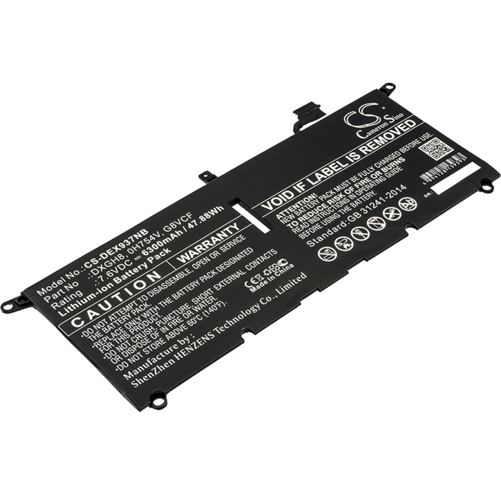 Batterier Ersätter XPS 13-9370-D1605G