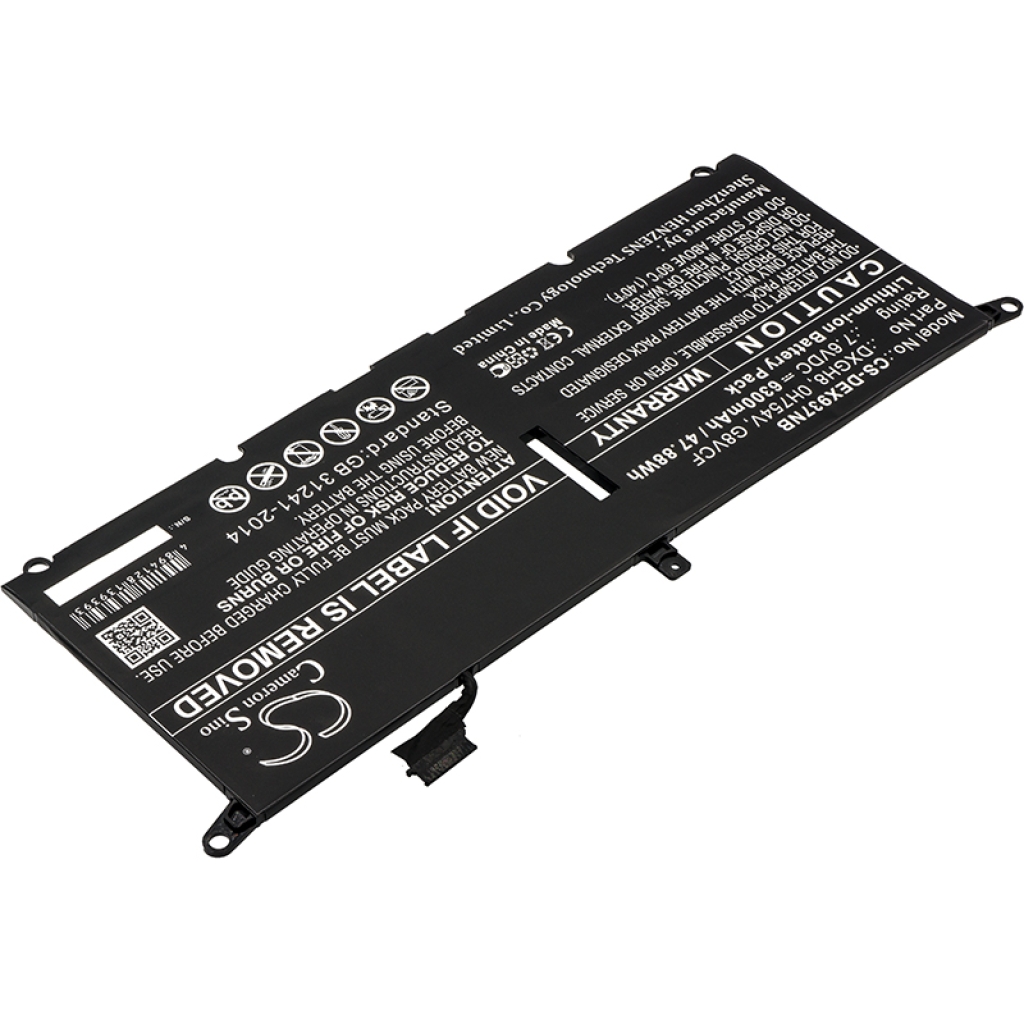 Batterier Ersätter XPS 13-9370-D1605G