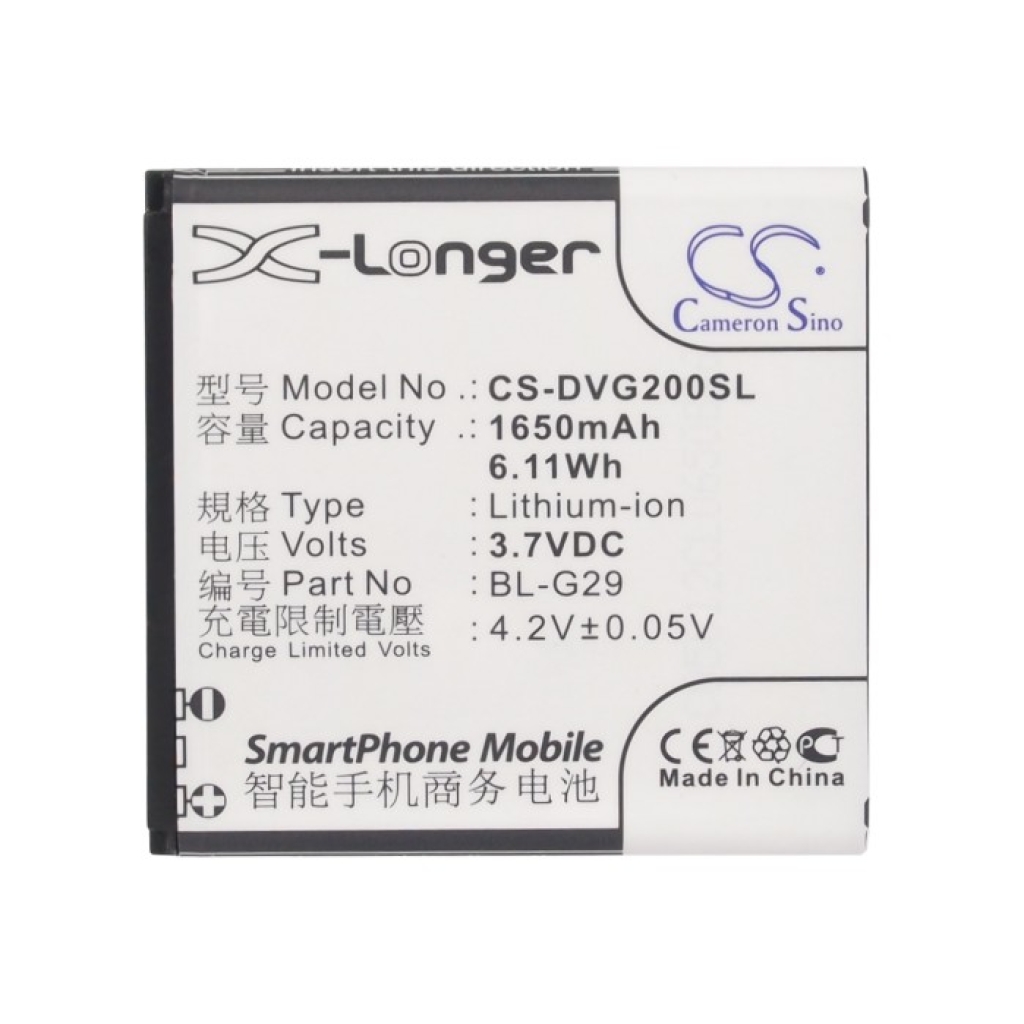 Batterier till mobiltelefoner DOOV CS-DVG200SL