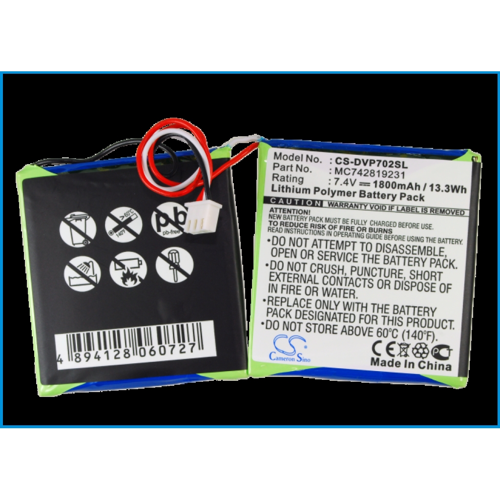 Batteries DVD Player Battery CS-DVP702SL