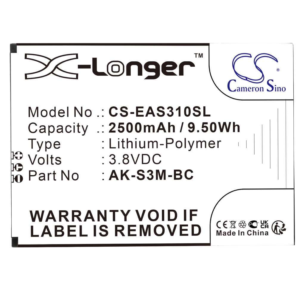 Batterier Ersätter AK-S3M-BC