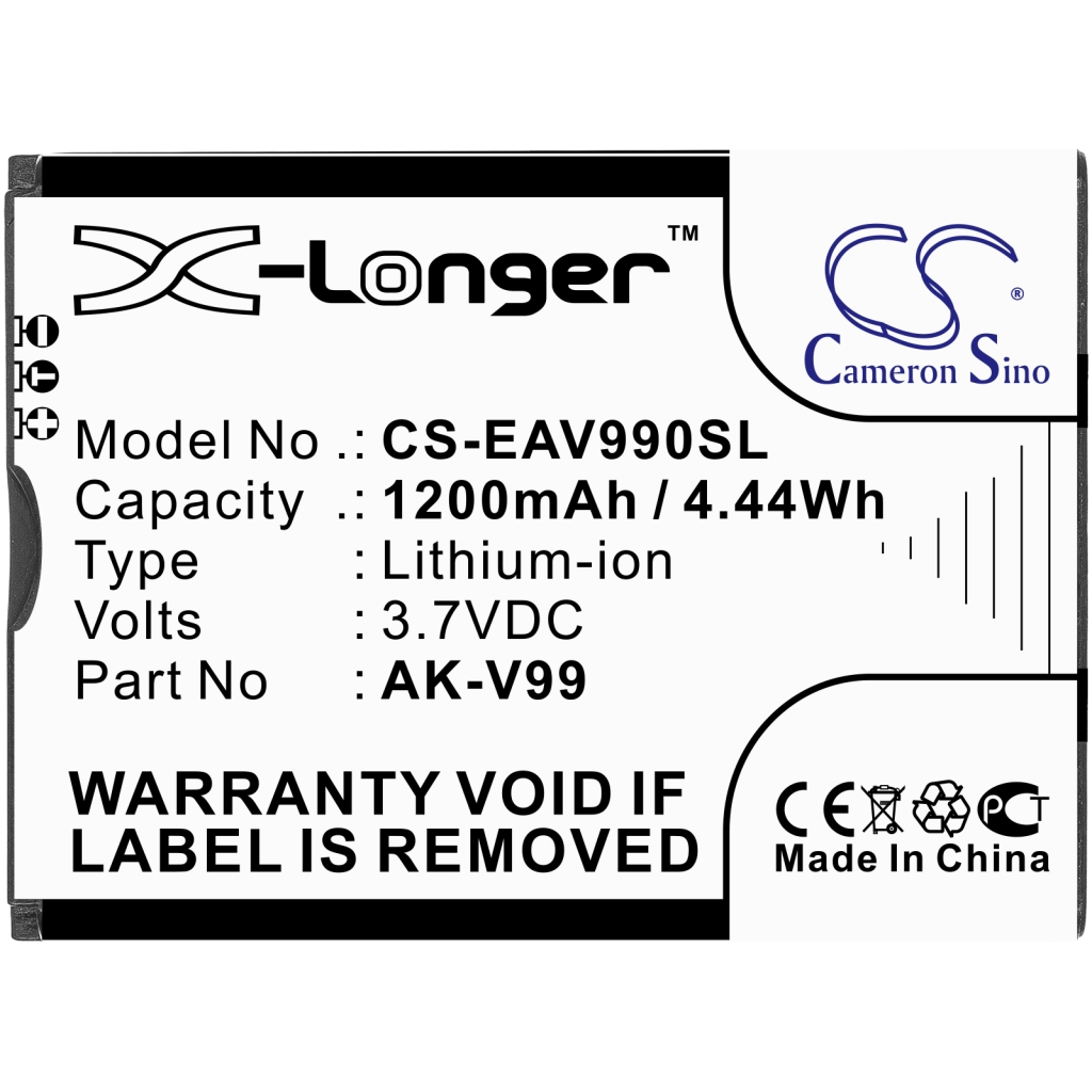 Batterier Ersätter AK-V99