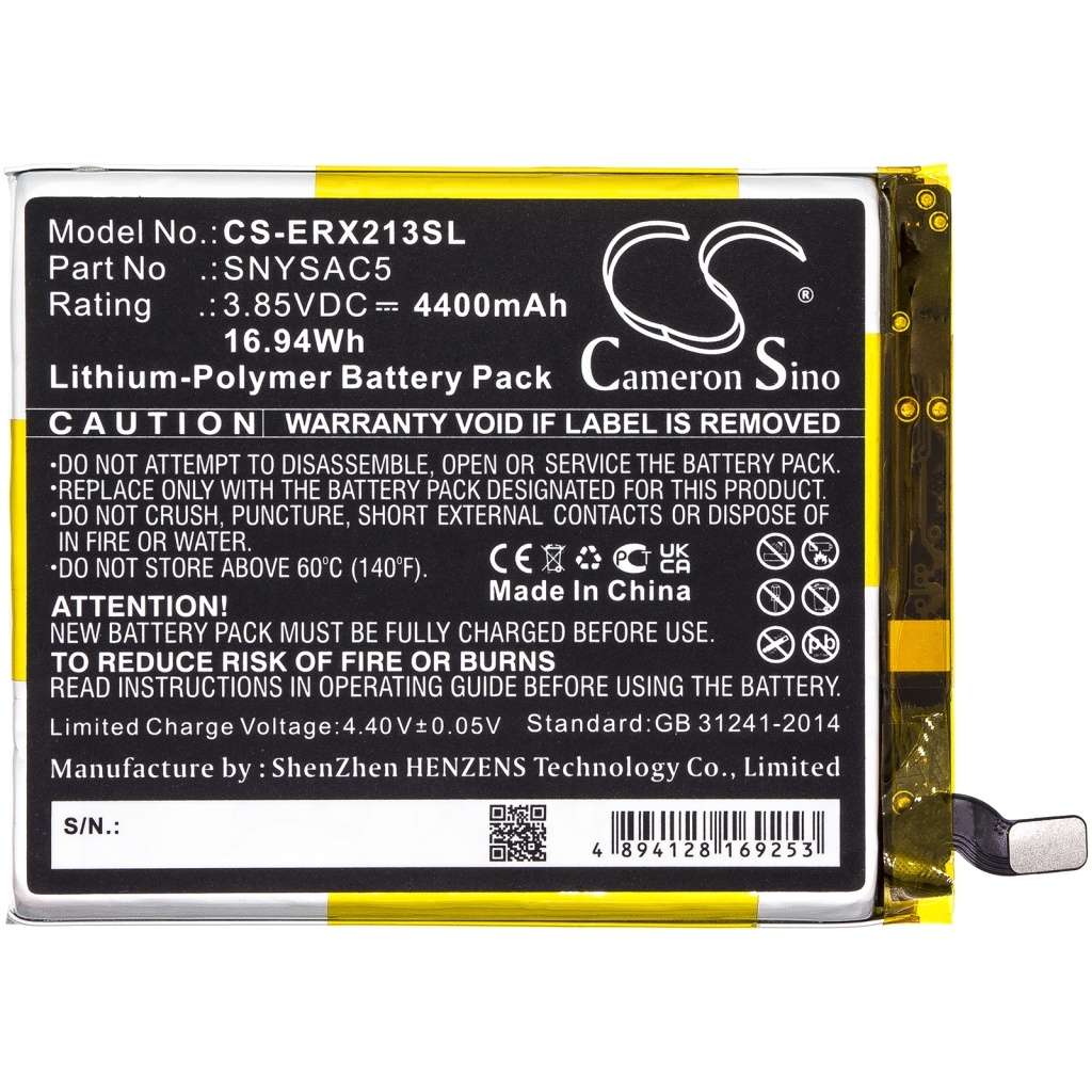 Compatible battery replacement for Sony SNYSAC5