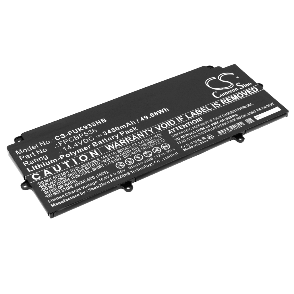 Batterier Ersätter LifeBook U938(VFY U9380MP780CH)