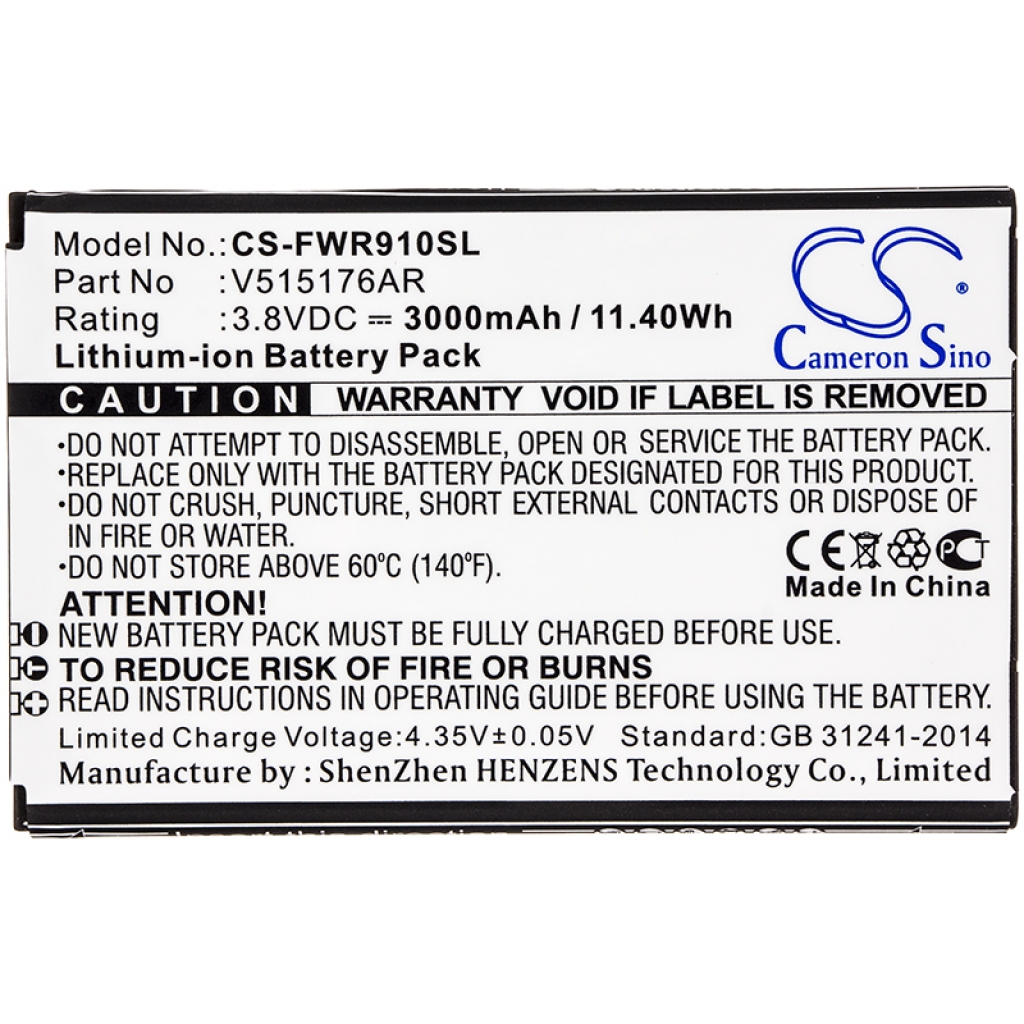 Batterier Batterier för hotspots CS-FWR910SL
