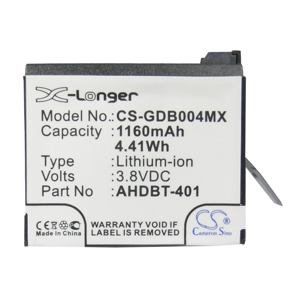 Batterier till fjärrkontrollen GoPro CS-GDB004MX