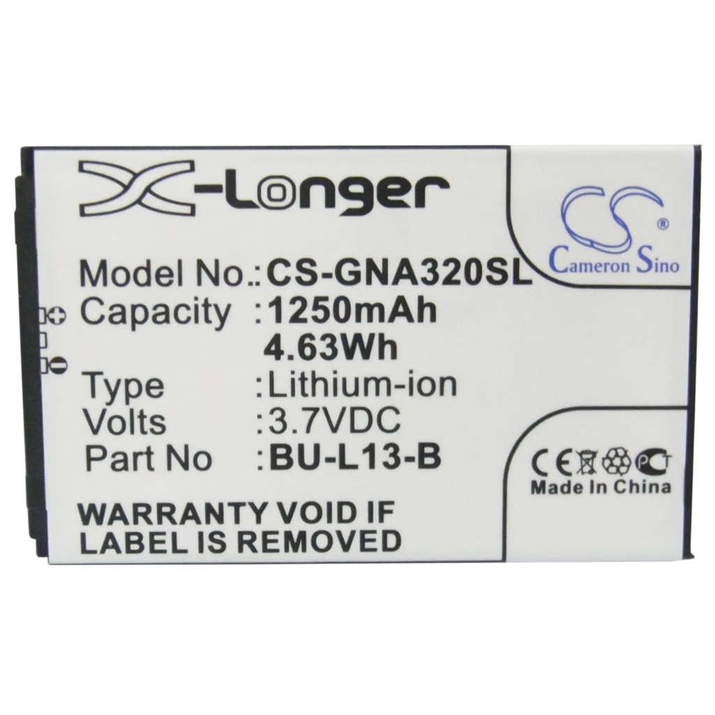 Batterier till mobiltelefoner GIONEE CS-GNA320SL