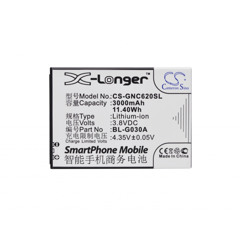 Batterier till mobiltelefoner GIONEE CS-GNC620SL