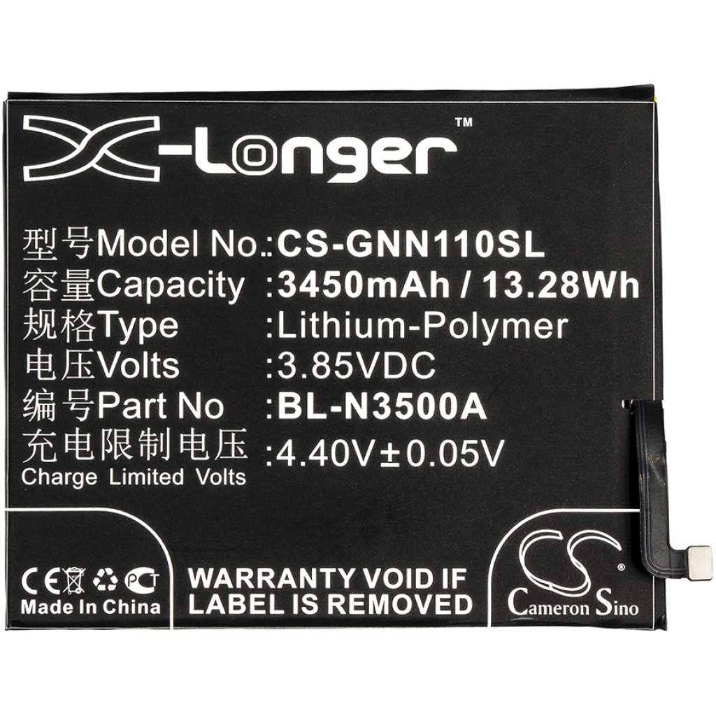 Batterier till mobiltelefoner GIONEE CS-GNN110SL