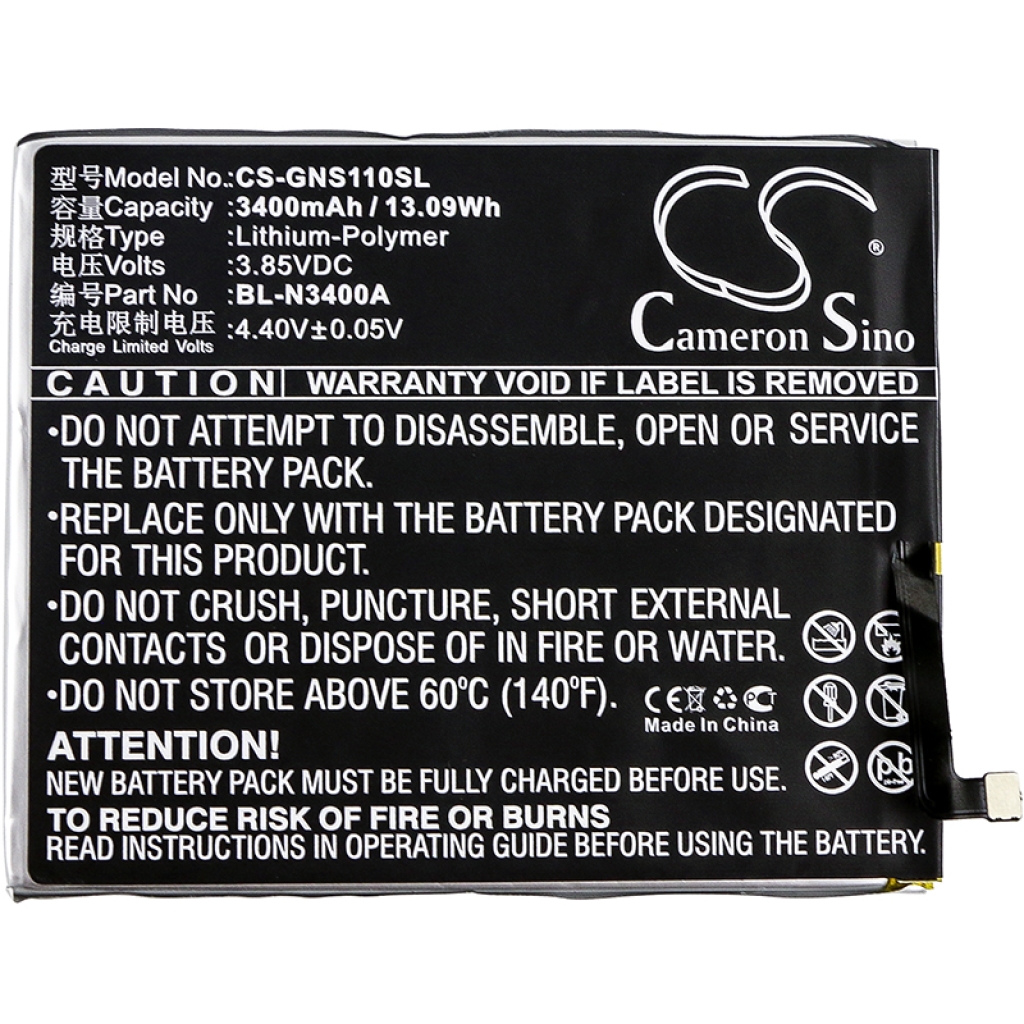 Batterier till mobiltelefoner GIONEE CS-GNS110SL