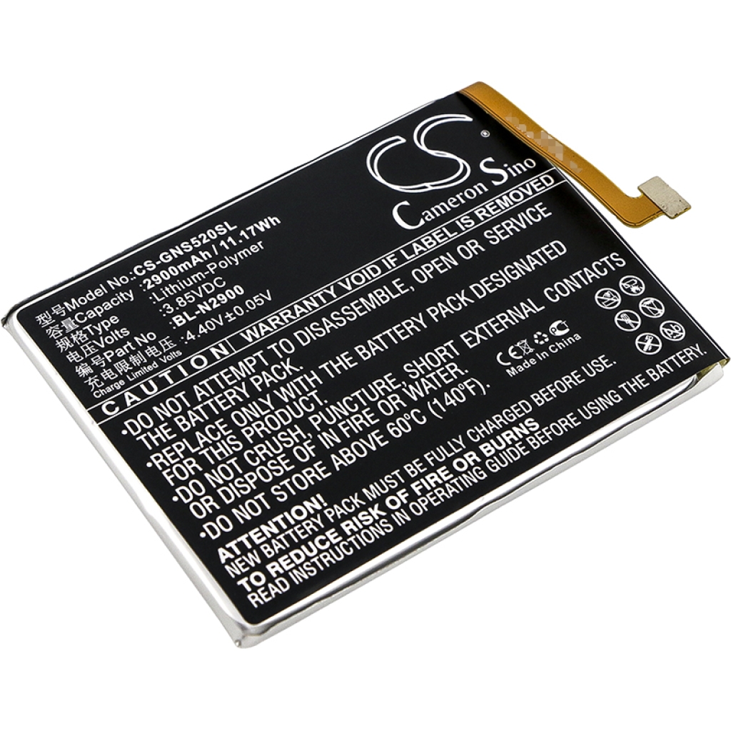 Batterier till mobiltelefoner GIONEE CS-GNS520SL