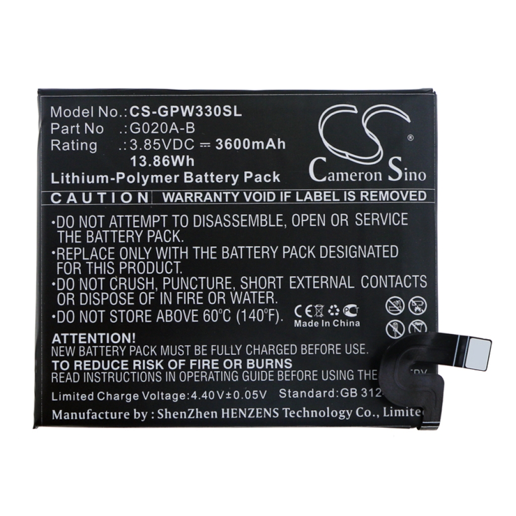 Batterier till mobiltelefoner Google CS-GPW330SL