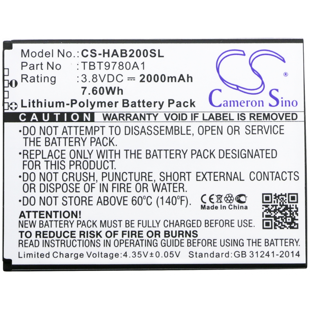 Batterier Ersätter B2000A