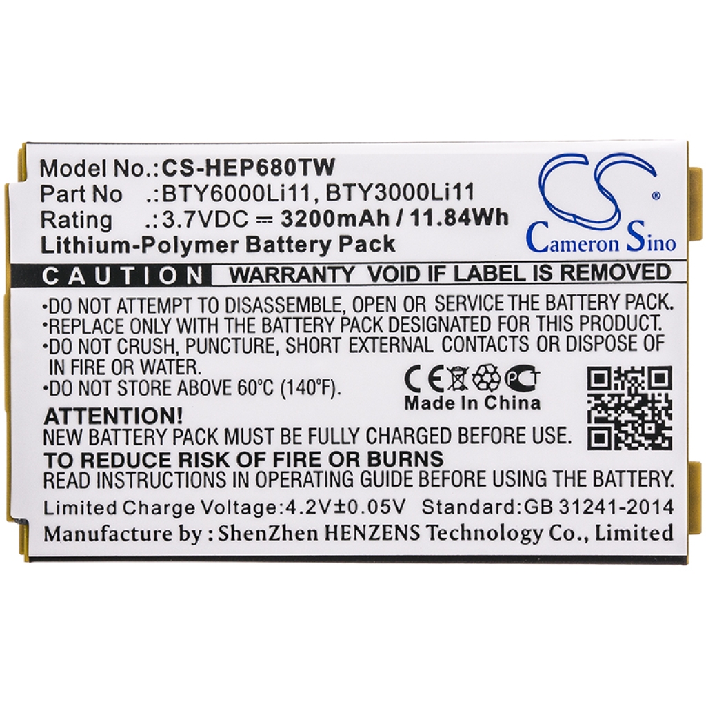 Battery Replaces BTY6000Li11