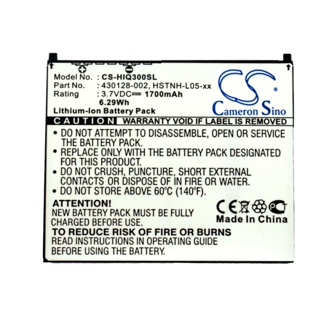 Batterier Ersätter iPAQ FB077AA