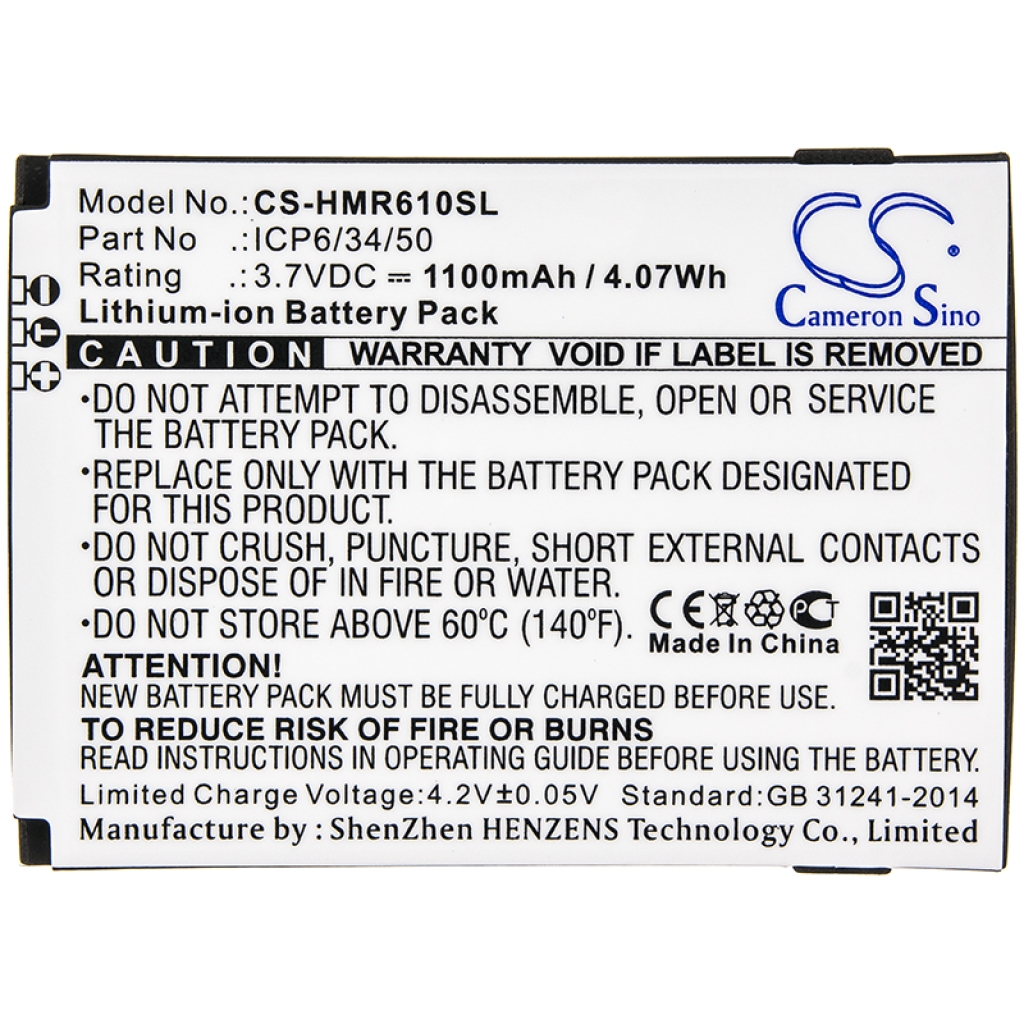 Batterier Ersätter ICP6/34/50