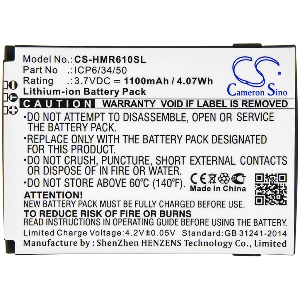 Battery Replaces ICP6/34/50