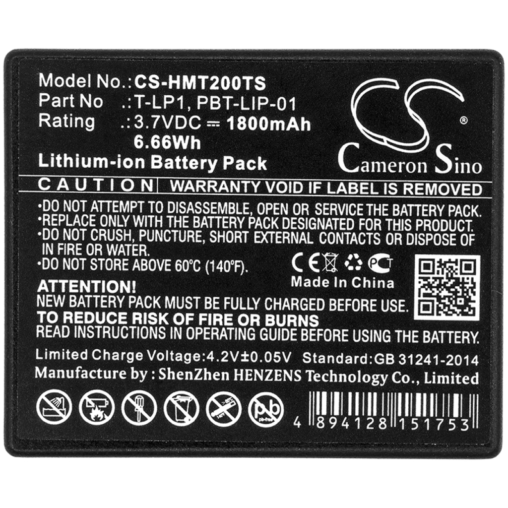 Batterier Ersätter PBT-LIP-01