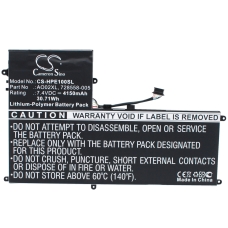 Compatible battery replacement for HP 2ICP4-74/120,2ICP4-75/121,72558-005,728250-121,728250-1C1...