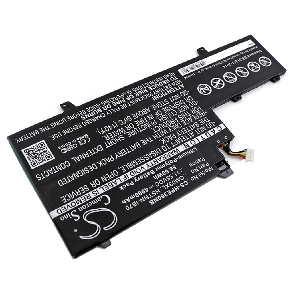 Batterier Ersätter ELITEBOOK X360 1030 G2 X3U21AV