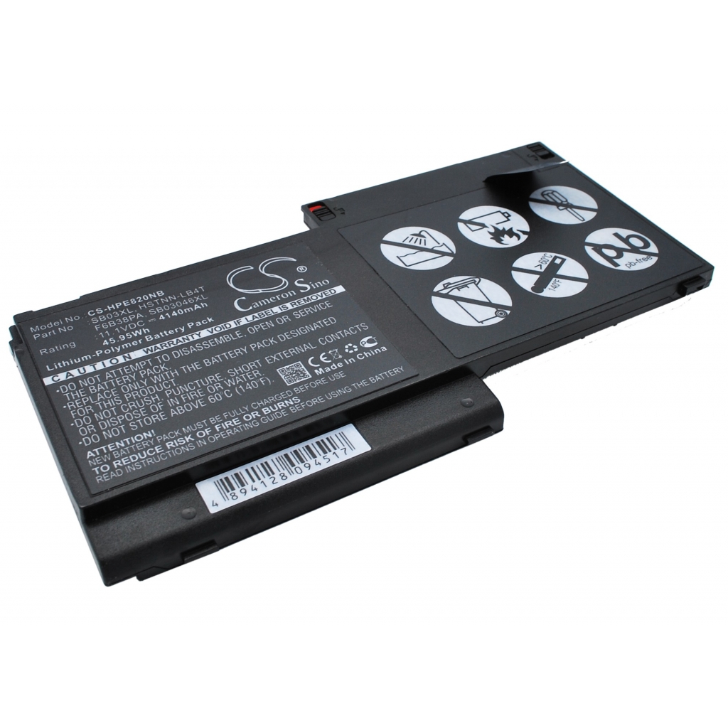 Batterier Ersätter EliteBook 820 G1-K1N97EC